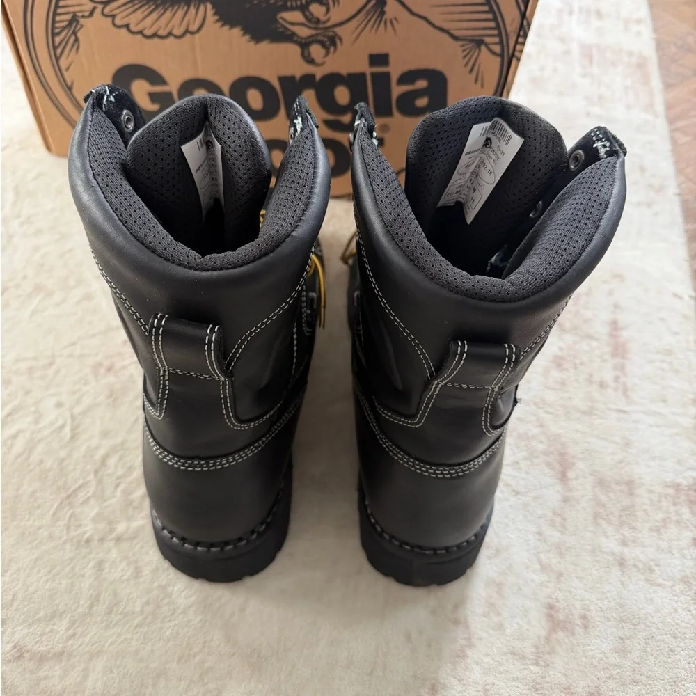 Georgia Boot Men’s Black Work Boot - Waterproof, Vibram Sole